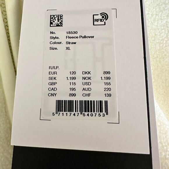 NWT RAINS Unisex Fleece Full Zip Pull Jacket Color Straw/Yellow -Size Mens XL - Picture 10 of 11